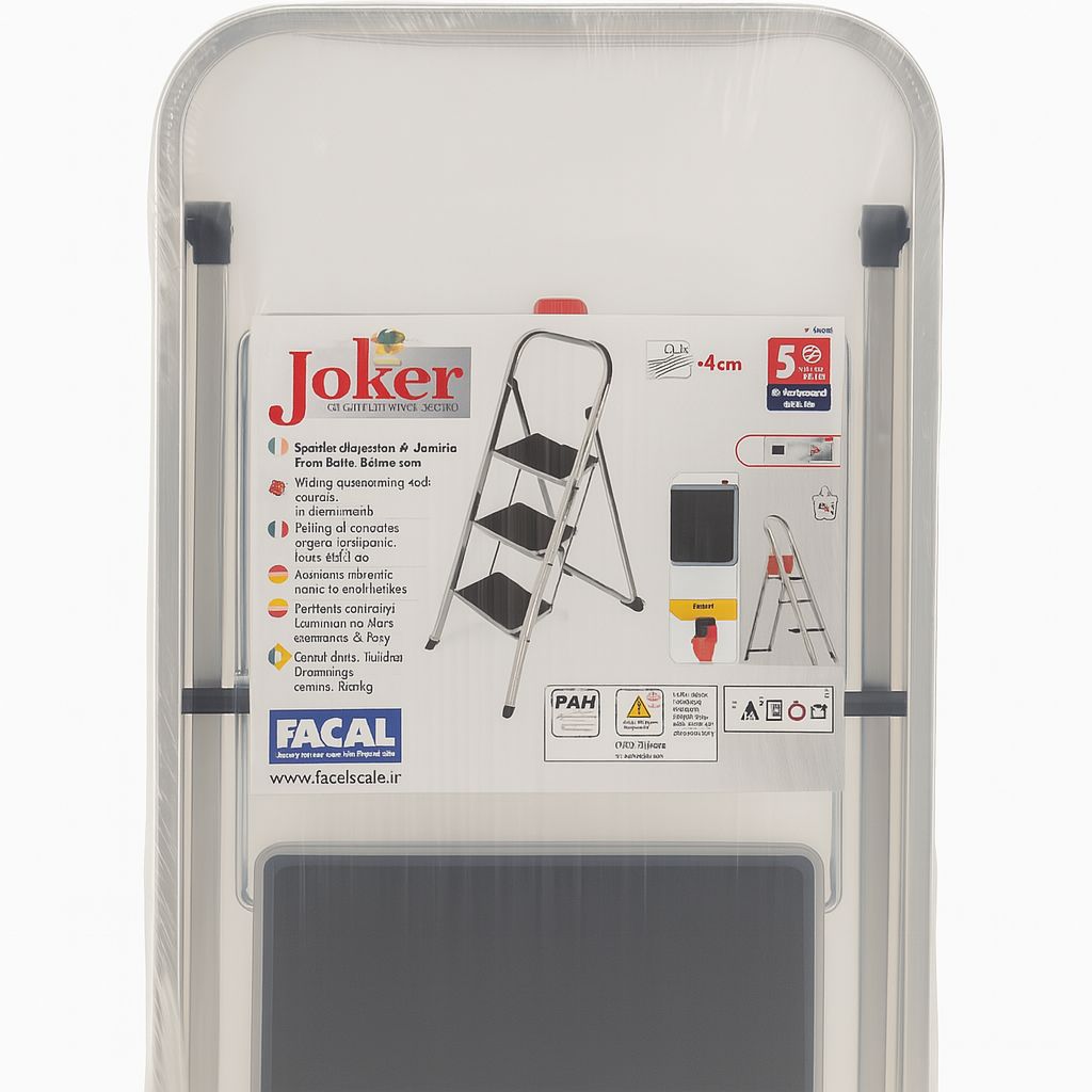 FACAL Joker – Sgabello Pieghevole in Alluminio 3 Gradini (30x20 cm)