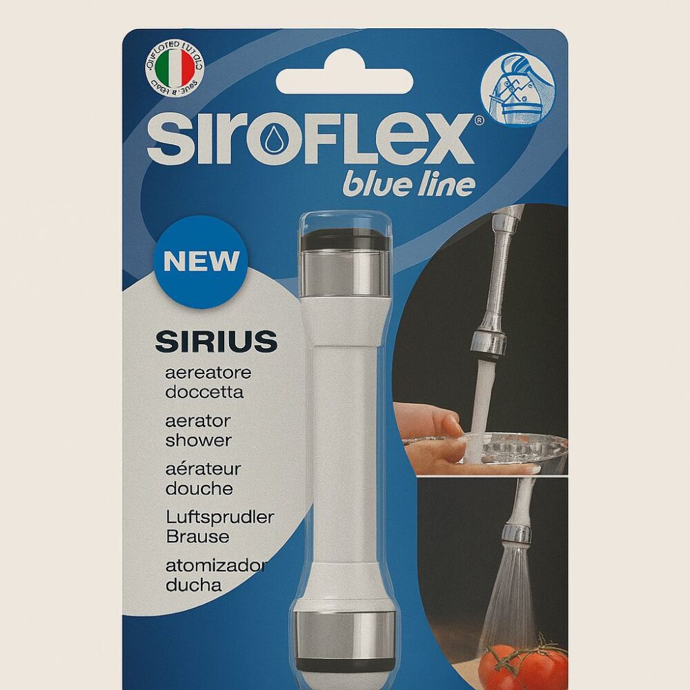 Siroflex Sirius – Aeratore Doccetta Orientabile per Rubinetto | Made in Italy
