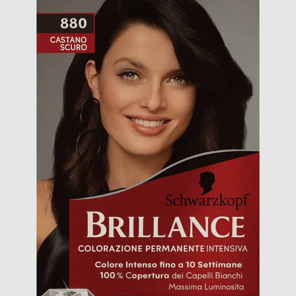 Schwarzkopf Brillance 880 Castano Scuro – Colorazione Permanente Intensiva
